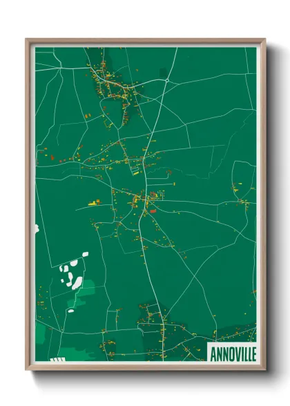 Une affiche de carte sur Annoville
