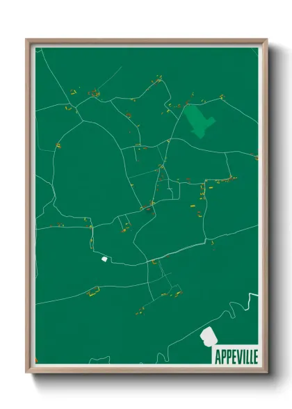 Une affiche de carte sur Appeville