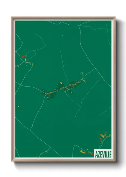 Une affiche de carte sur Azeville