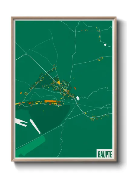 Une affiche de carte sur Baupte