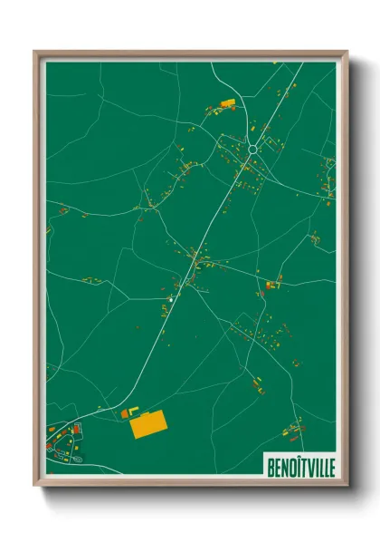 Une affiche de carte sur Benoîtville