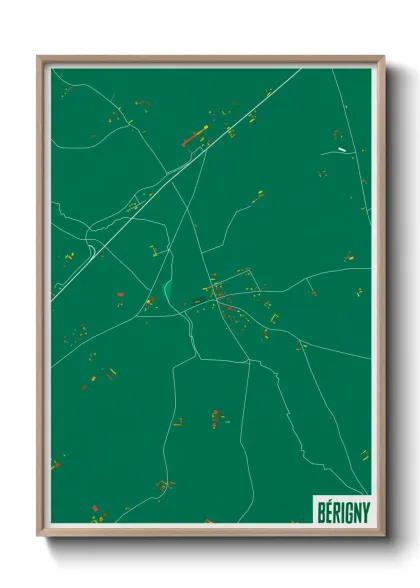 Une affiche de carte sur Bérigny