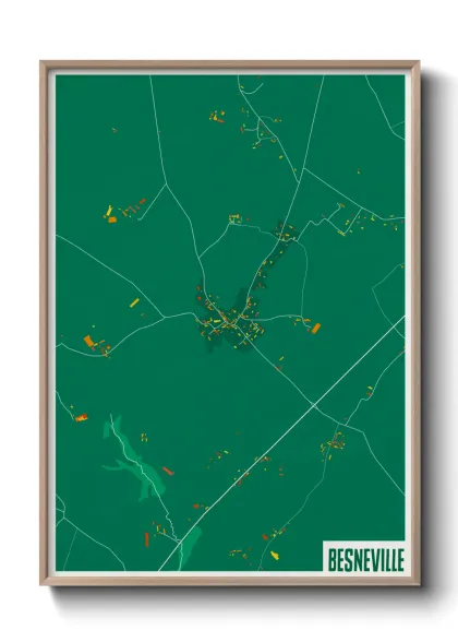 Une affiche de carte sur Besneville