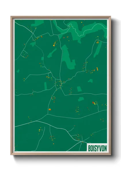 Une affiche de carte sur Boisyvon