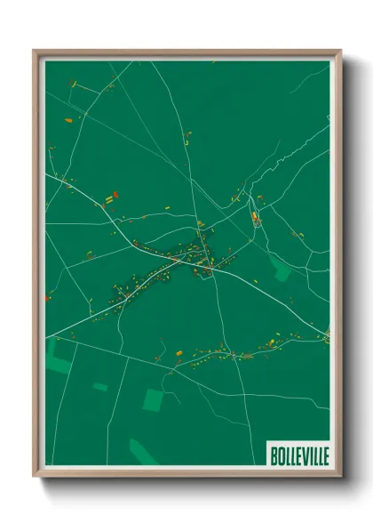 Une affiche de carte sur Bolleville