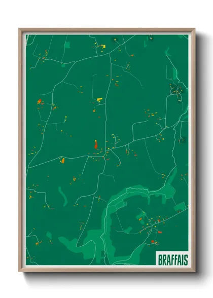 Une affiche de carte sur Braffais