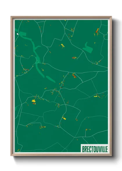 Une affiche de carte sur Brectouville