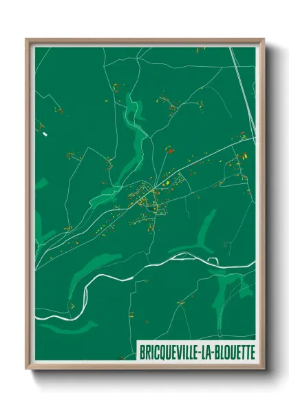 Une affiche de carte sur Bricqueville-la-Blouette