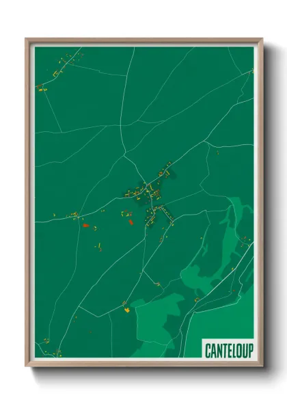 Une affiche de carte sur Canteloup