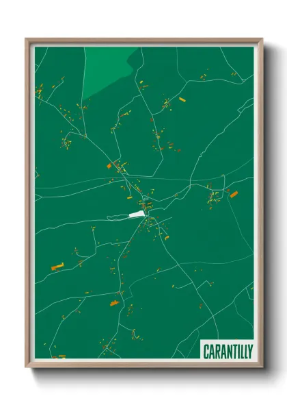 Une affiche de carte sur Carantilly