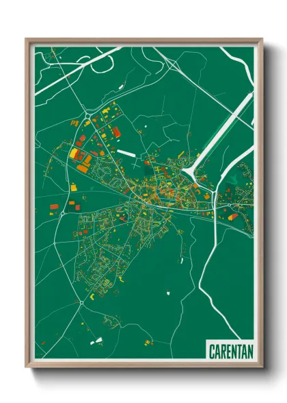 Une affiche de carte sur Carentan