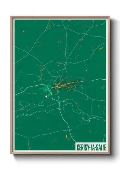 Une affiche de carte sur Cerisy-la-Salle