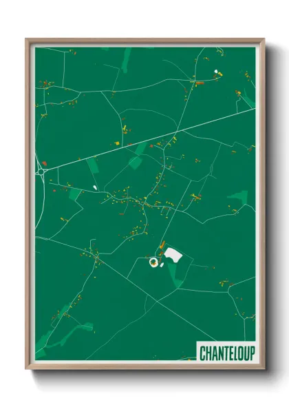 Une affiche de carte sur Chanteloup