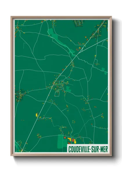 Une affiche de carte sur Coudeville-sur-Mer