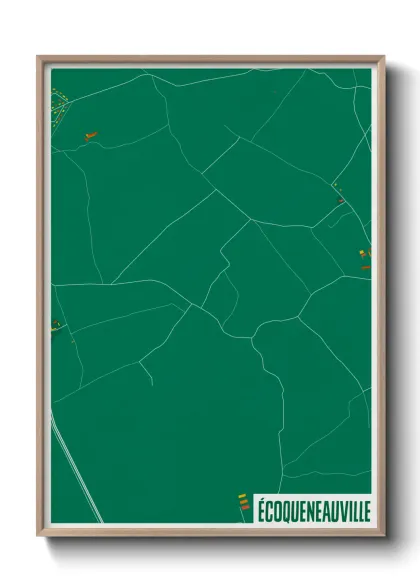 Une affiche de carte sur Écoqueneauville