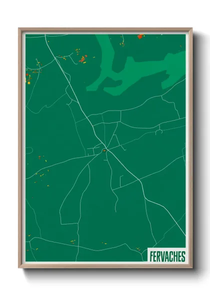 Une affiche de carte sur Fervaches