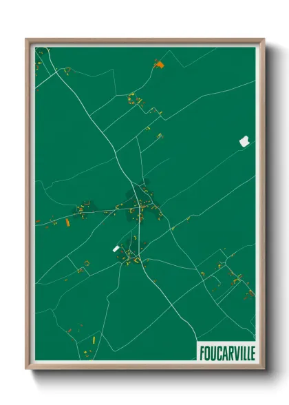 Une affiche de carte sur Foucarville