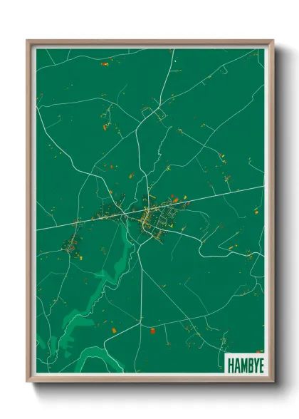 Une affiche de carte sur Hambye