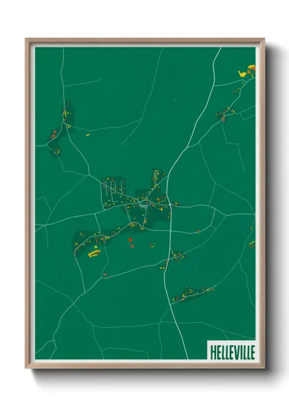 Une affiche de carte sur Helleville