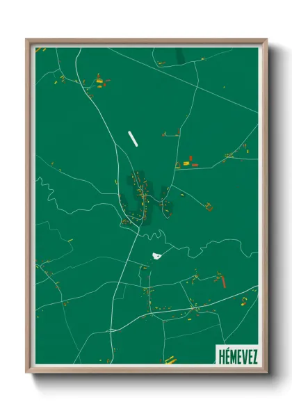 Une affiche de carte sur Hémevez