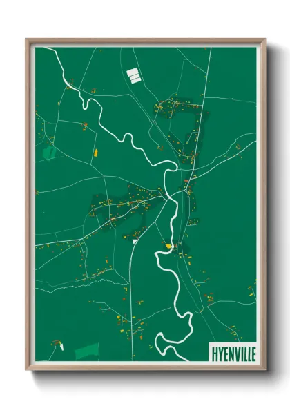 Une affiche de carte sur Hyenville
