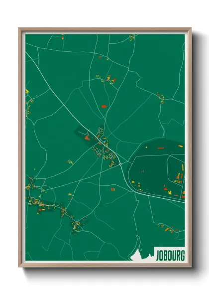 Une affiche de carte sur Jobourg