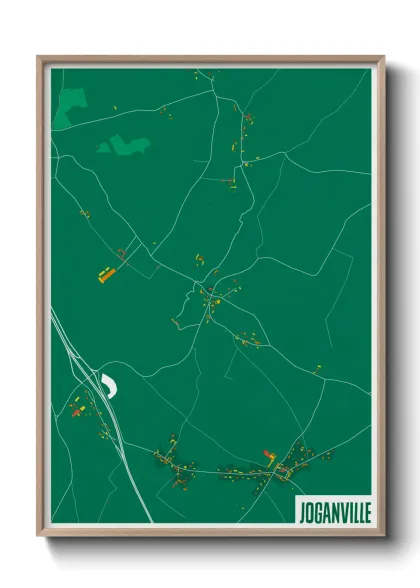 Une affiche de carte sur Joganville