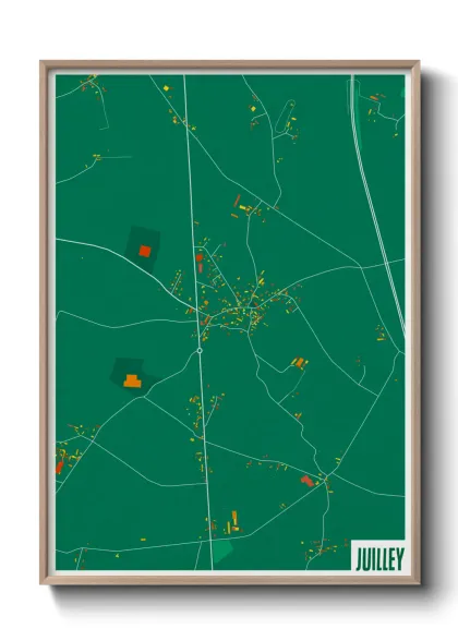 Une affiche de carte sur Juilley