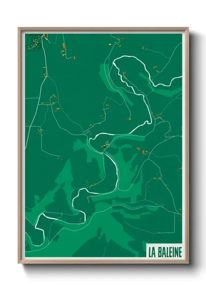 Une affiche de carte sur La Baleine