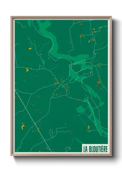 Une affiche de carte sur La Bloutière
