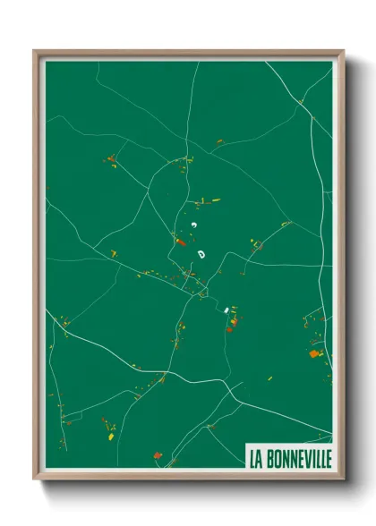 Une affiche de carte sur La Bonneville