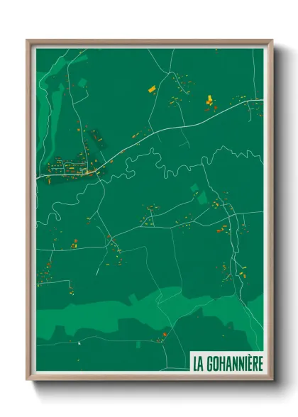 Une affiche de carte sur La Gohannière