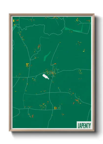 Une affiche de carte sur Lapenty