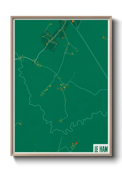 Une affiche de carte sur Le Ham