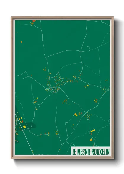 Une affiche de carte sur Le Mesnil-Rouxelin