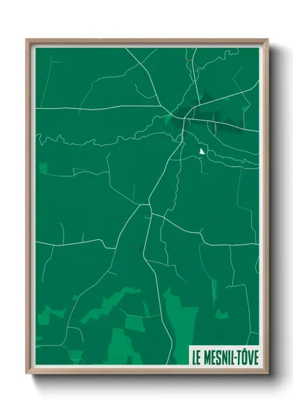 Une affiche de carte sur Le Mesnil-Tôve