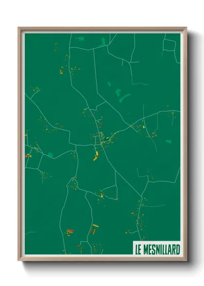 Une affiche de carte sur Le Mesnillard