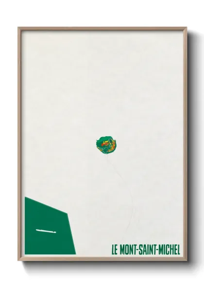 Une affiche de carte sur Le Mont-Saint-Michel