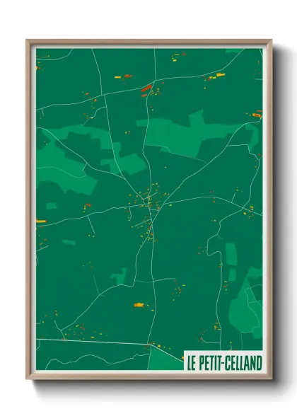 Une affiche de carte sur Le Petit-Celland