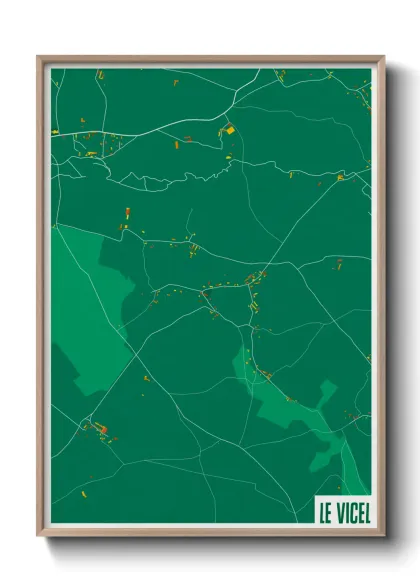 Une affiche de carte sur Le Vicel