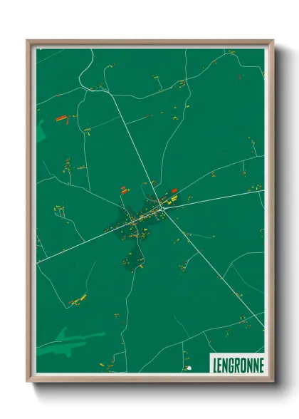 Une affiche de carte sur Lengronne
