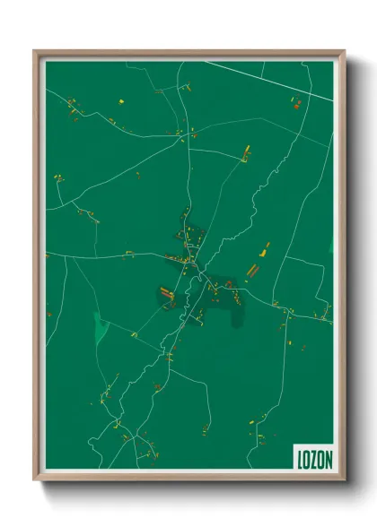 Une affiche de carte sur Lozon