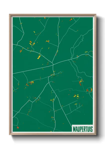 Une affiche de carte sur Maupertuis