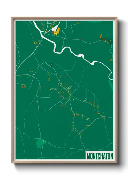 Une affiche de carte sur Montchaton