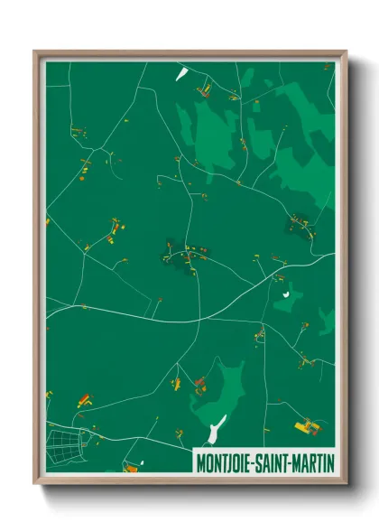 Une affiche de carte sur Montjoie-Saint-Martin