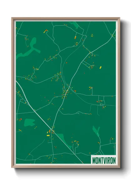 Une affiche de carte sur Montviron