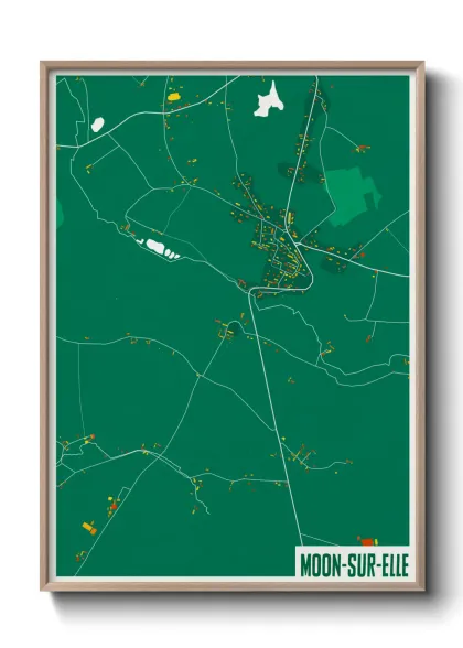 Une affiche de carte sur Moon-sur-Elle