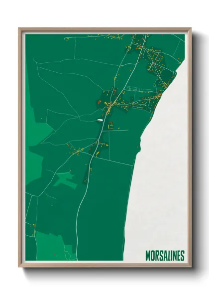 Une affiche de carte sur Morsalines