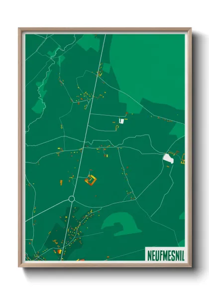 Une affiche de carte sur Neufmesnil