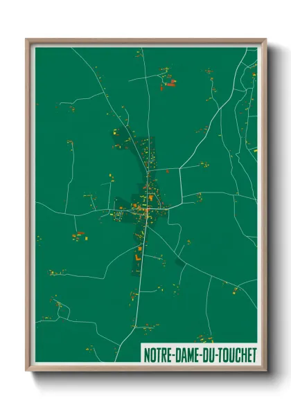Une affiche de carte sur Notre-Dame-du-Touchet